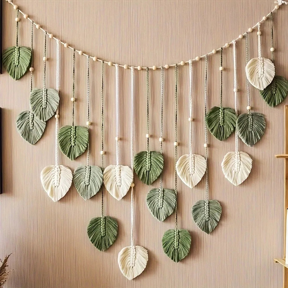 Macramé mural bohème – Jungle (120 × 75 cm)