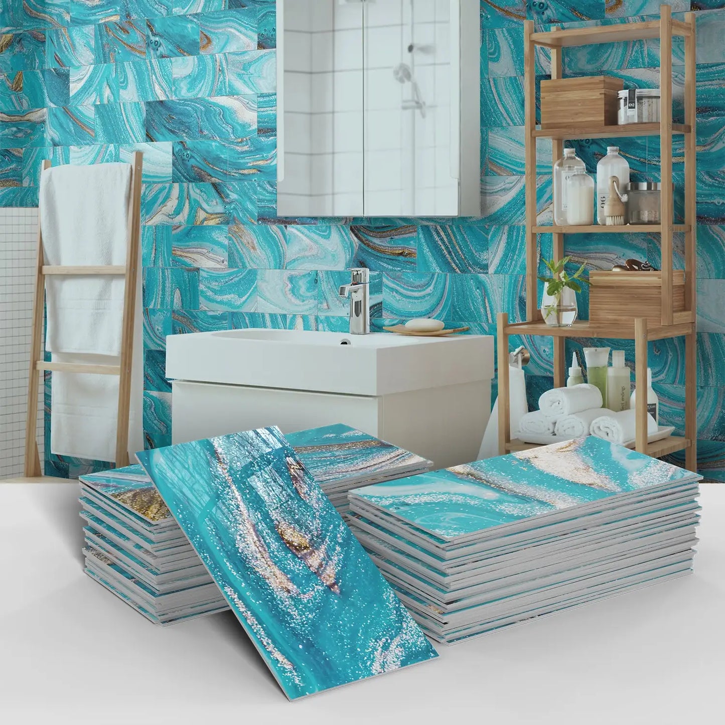 Panneau mural 3D - Effet Carrelage (10 x 20 cm)
