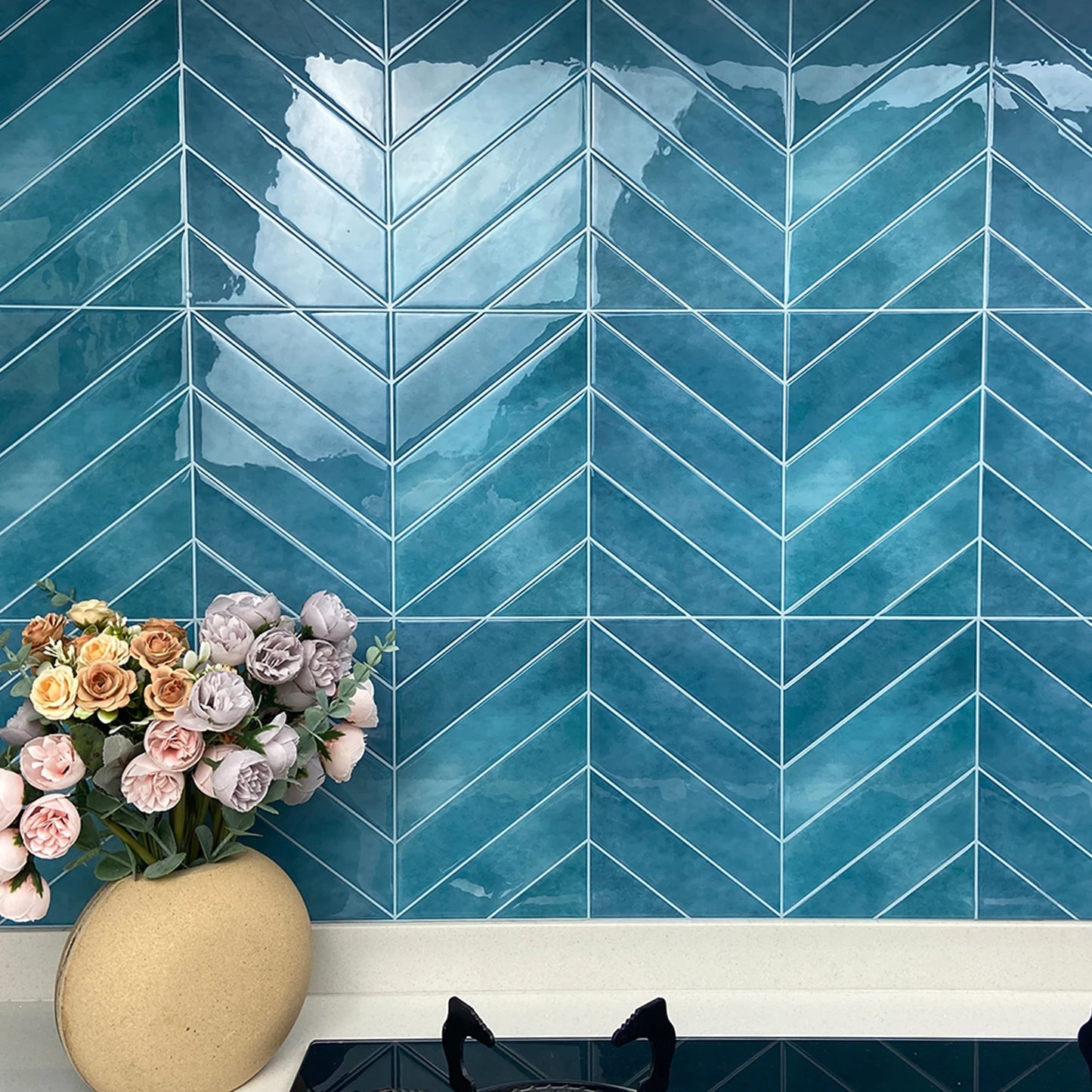 Panneau mural 3D - Effet brique vernis (23 x 29 cm)