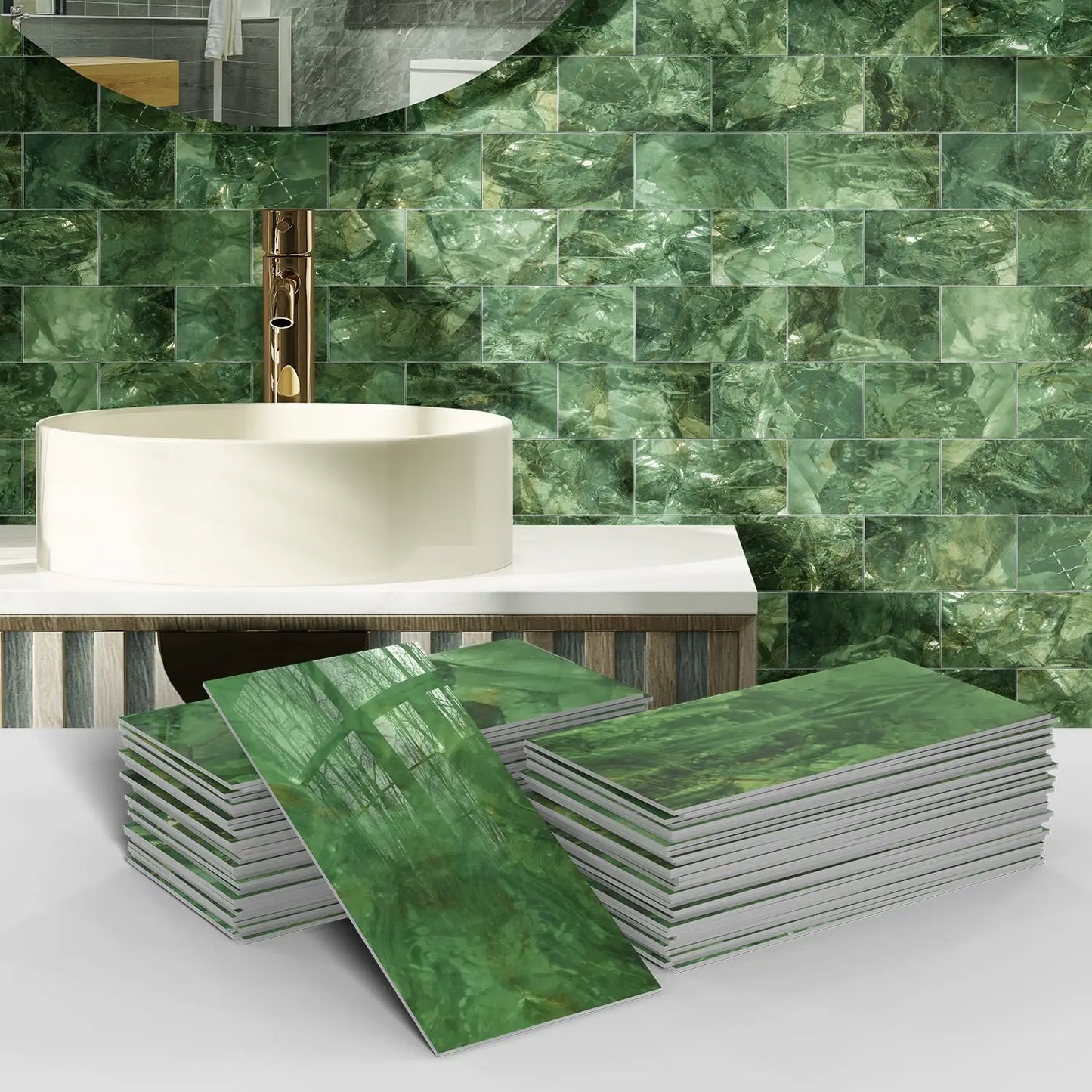 Panneau mural 3D - Effet Carrelage (10 x 20 cm)