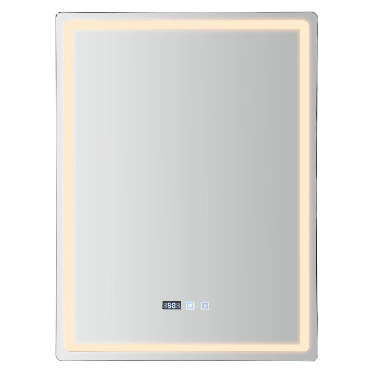Miroir LED pour salle de bain anti-buée avec affichage intégré
