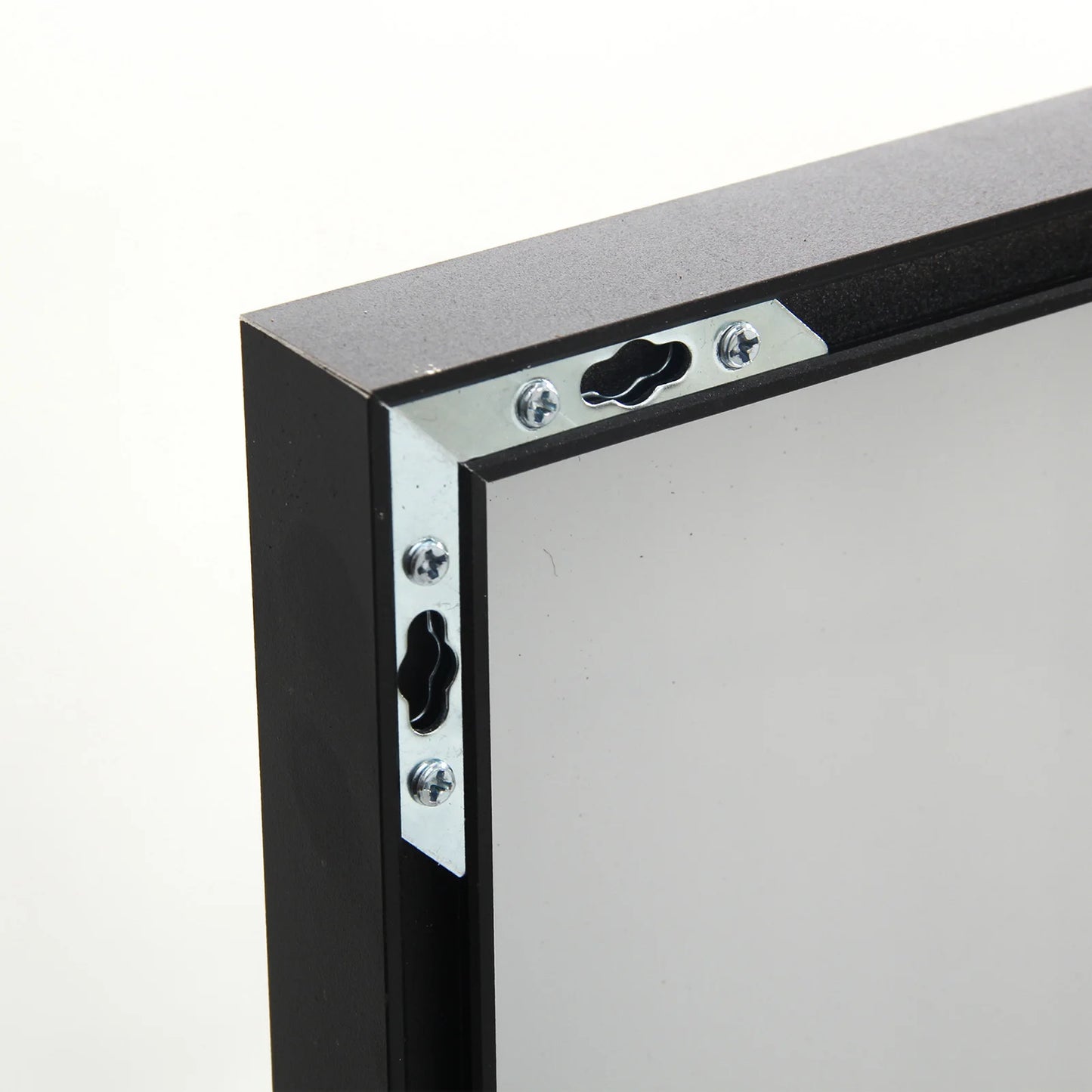 Miroir mural  – Cadre métal & verre renforcé (140 × 40 cm)