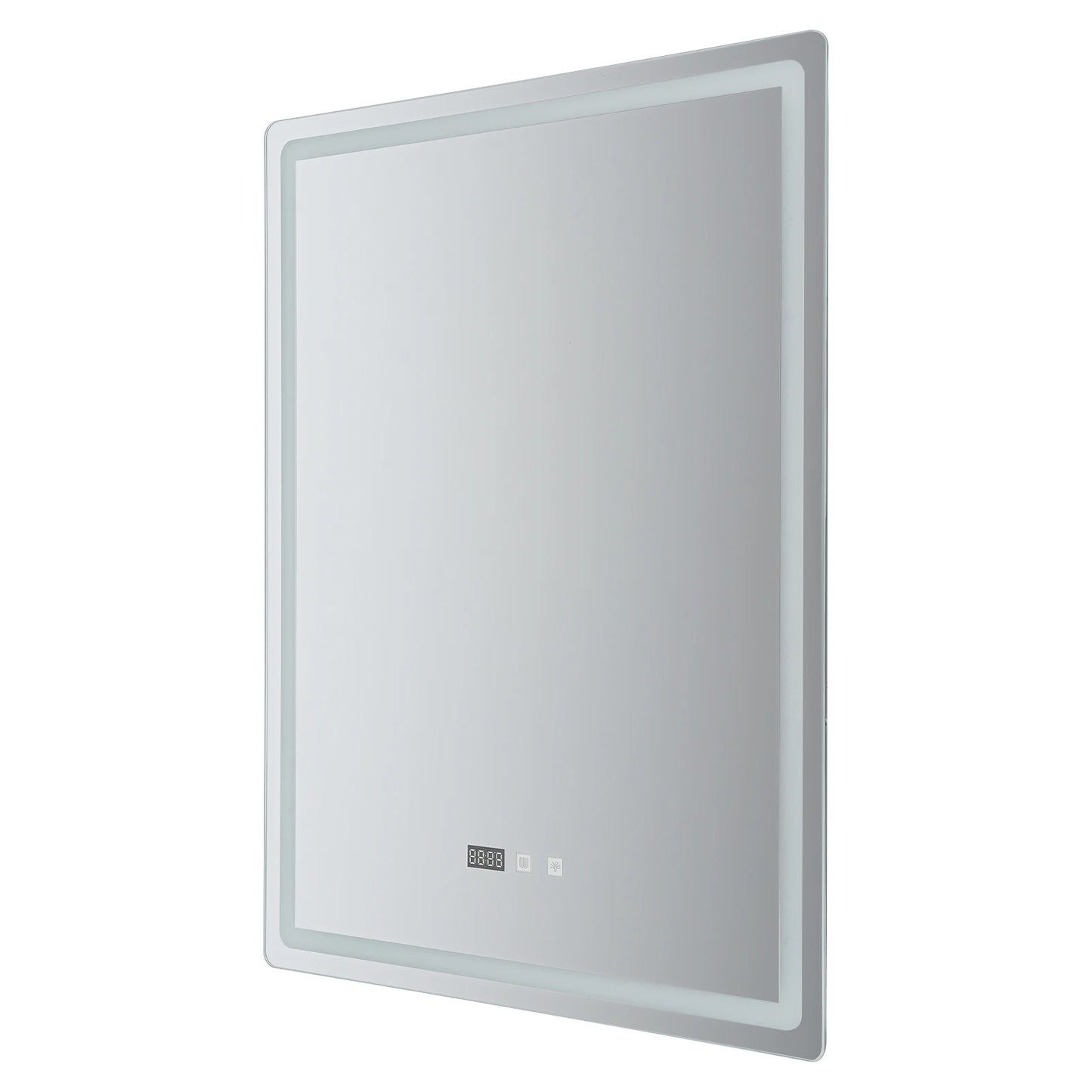 Miroir LED pour salle de bain anti-buée avec affichage intégré