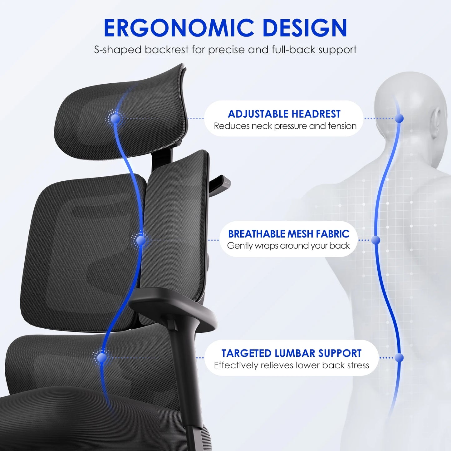 Chaise de bureau ergonomique | SHAPER MAX
