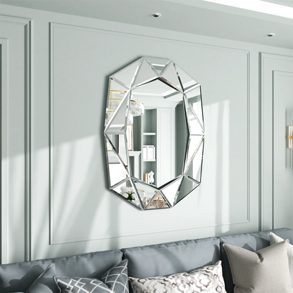 Miroir mural rectangulaire avec cadre biseauté – 72 x 100 cm