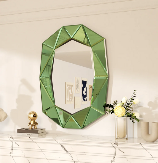 Miroir mural rectangulaire avec cadre biseauté – 72 x 100 cm