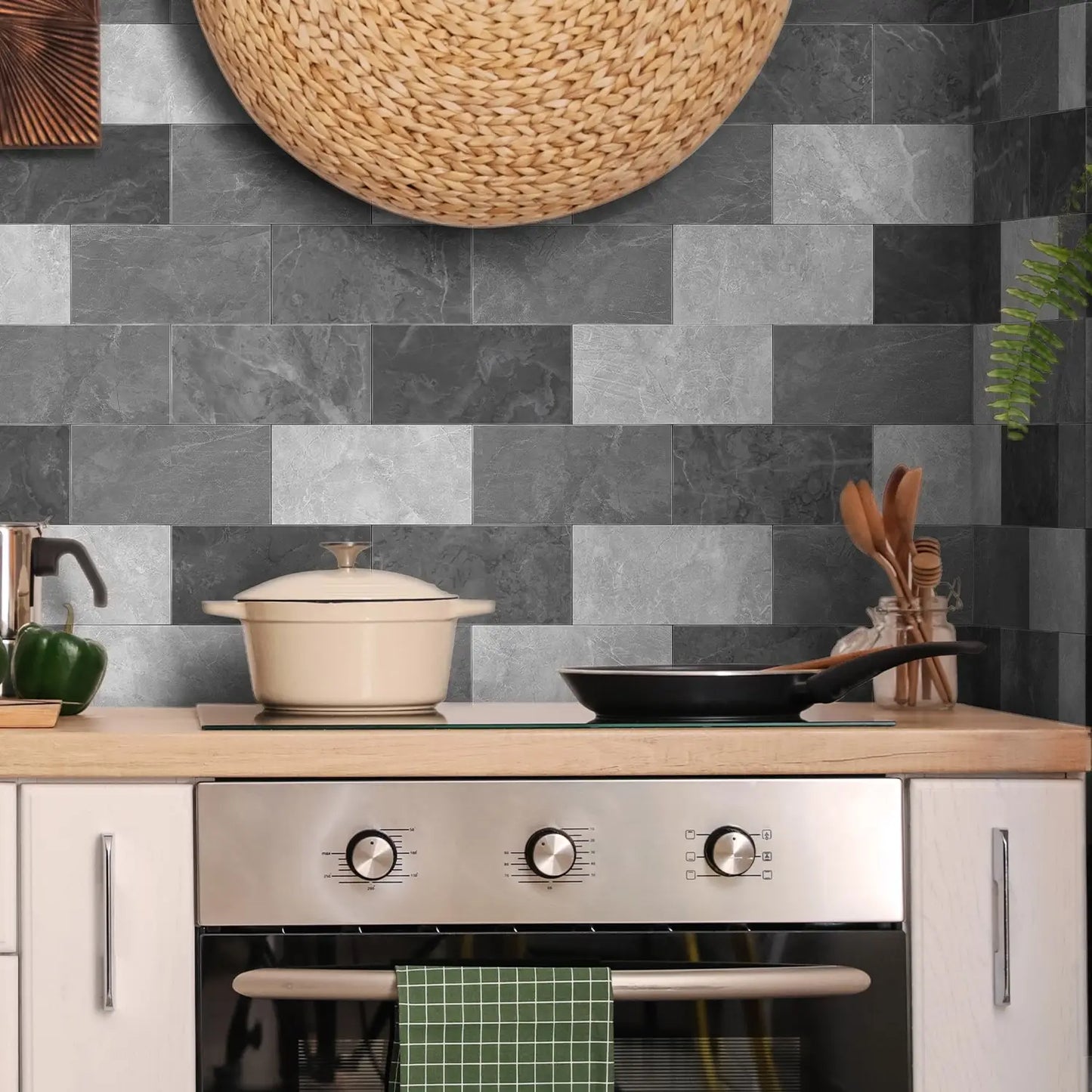 Panneau mural 3D - Effet Carrelage (10 x 20 cm)