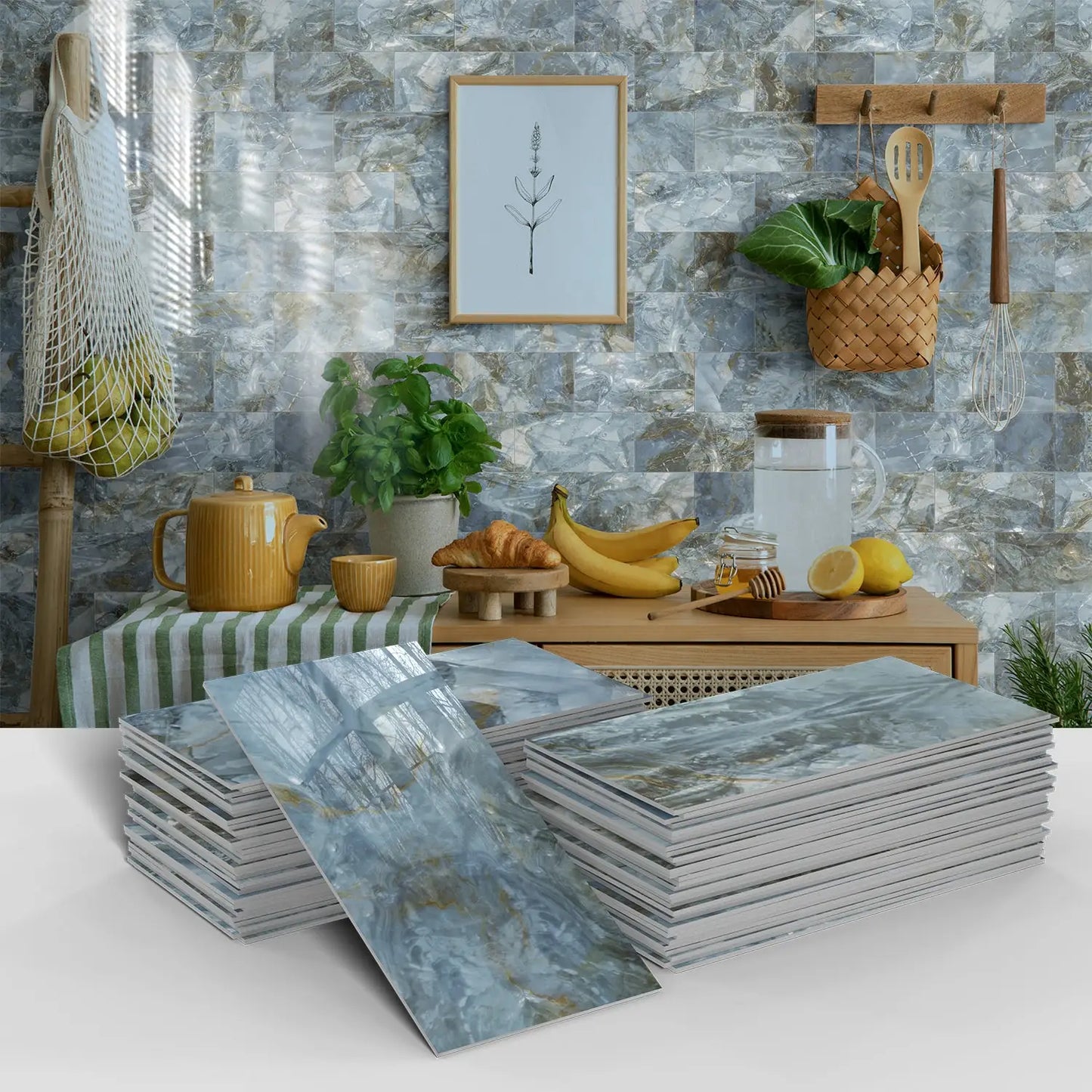 Panneau mural 3D - Effet Carrelage (10 x 20 cm)