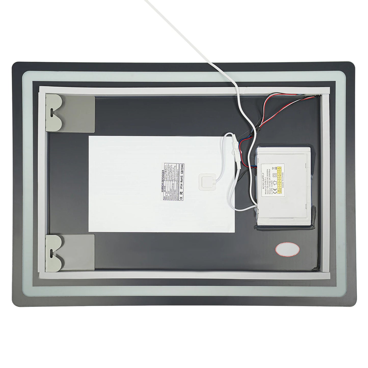 Miroir LED pour salle de bain anti-buée avec affichage intégré