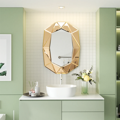 Miroir mural rectangulaire avec cadre biseauté – 72 x 100 cm