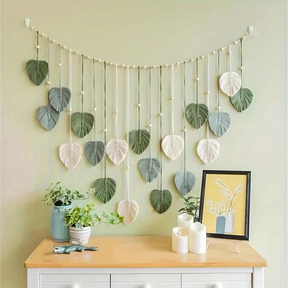 Macramé mural bohème – Jungle (120 × 75 cm)