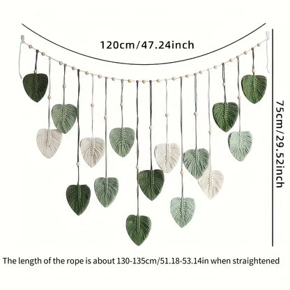 Macramé mural bohème – Jungle (120 × 75 cm)