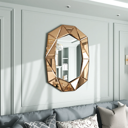 Miroir mural rectangulaire avec cadre biseauté – 72 x 100 cm
