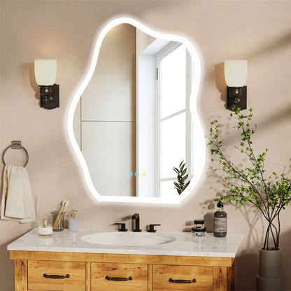 Miroir LED mural en forme de nuage – Antibuée et tactile