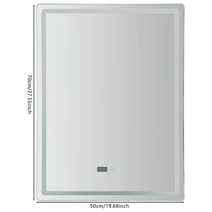 Miroir LED pour salle de bain anti-buée avec affichage intégré