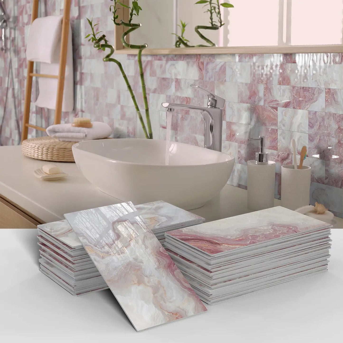 Panneau mural 3D - Effet Carrelage (10 x 20 cm)