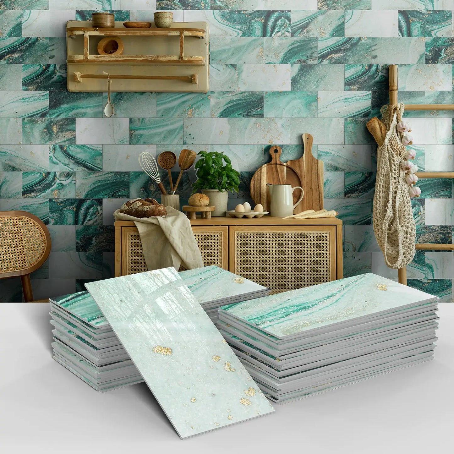 Panneau mural 3D - Effet Carrelage (10 x 20 cm)