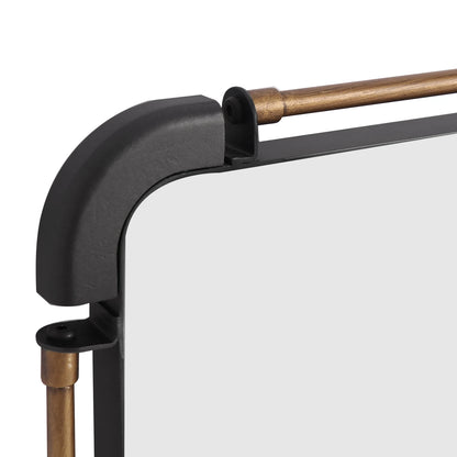 Miroir mural vintage industriel – Métal vieilli & style rétro (90 × 60 cm)