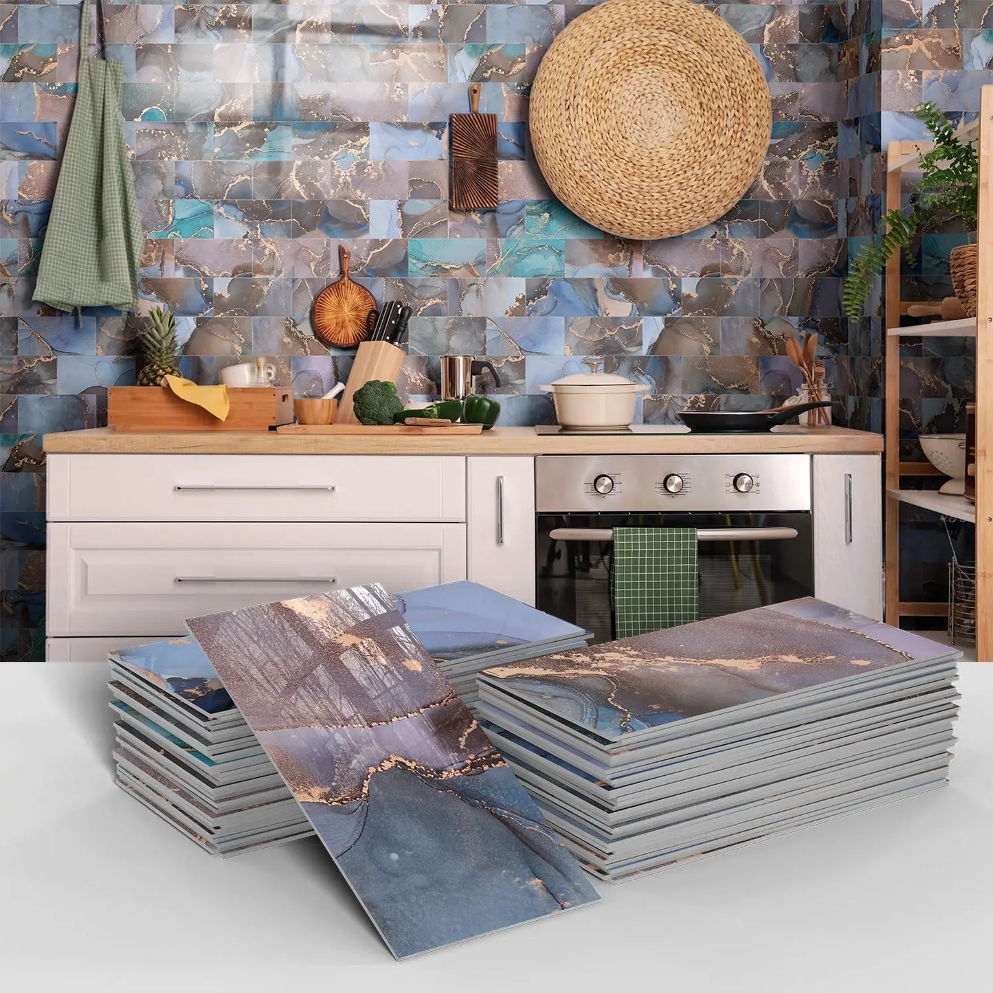 Panneau mural 3D - Effet Carrelage (10 x 20 cm)