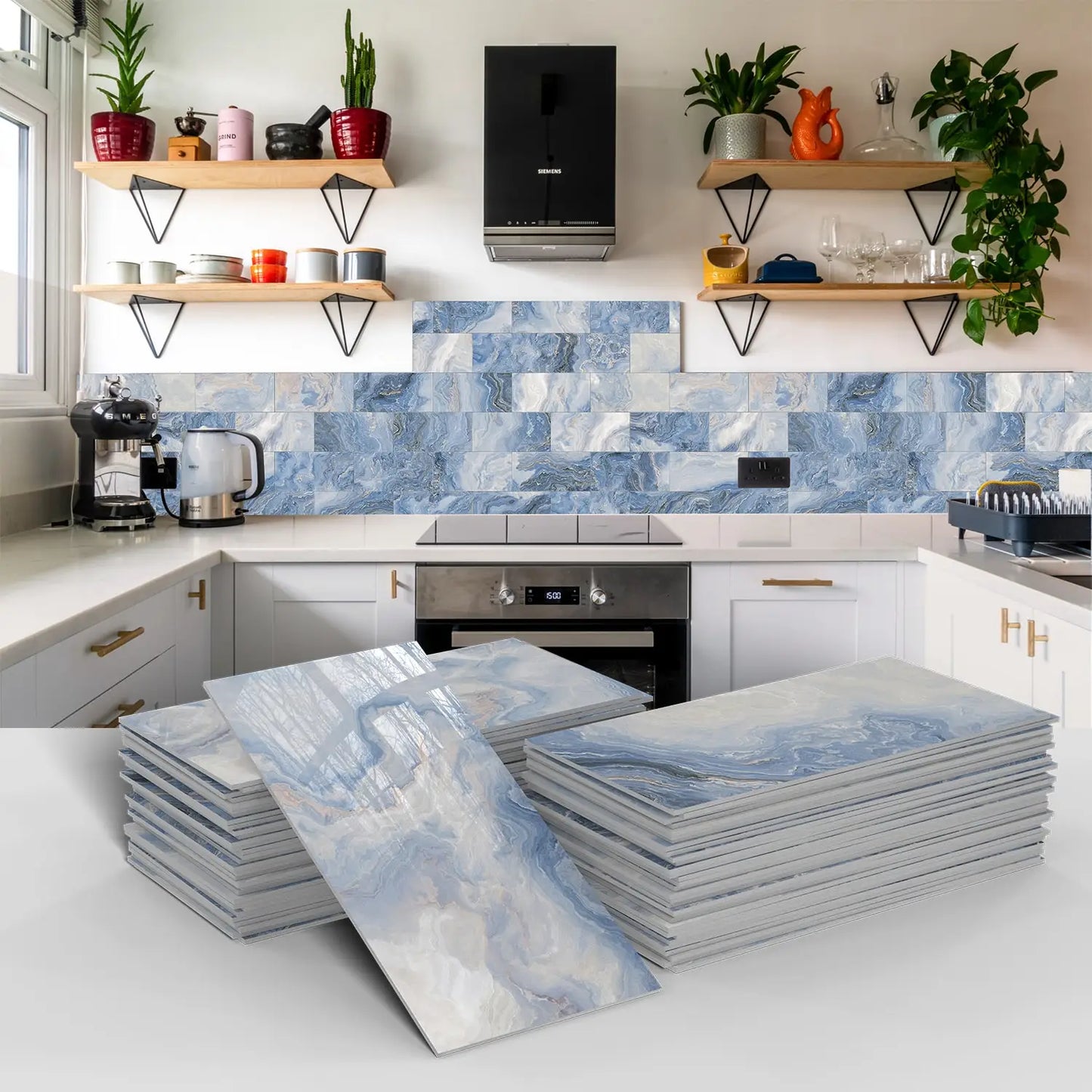 Panneau mural 3D - Effet Carrelage (10 x 20 cm)