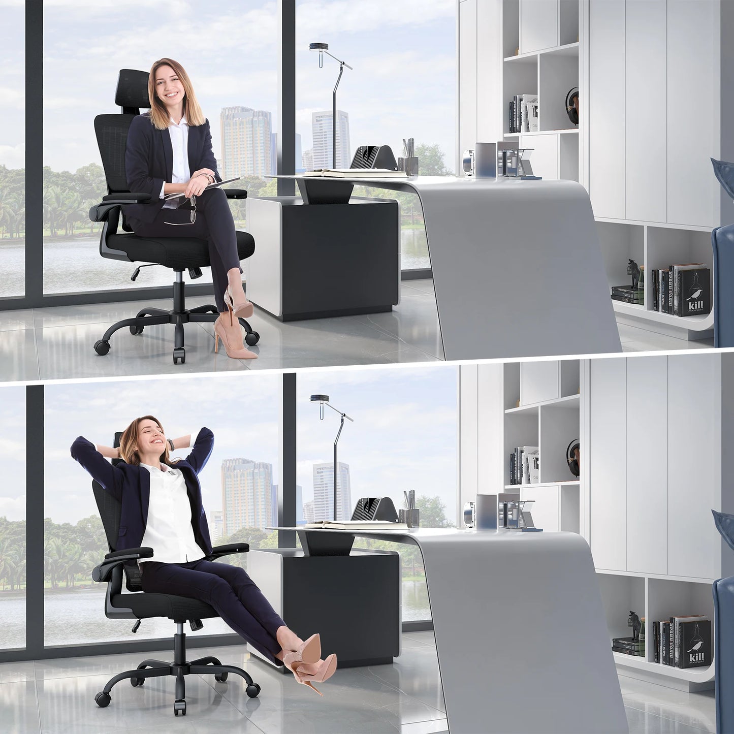 Chaise de bureau | CONNECTIKA 2 - Ergonomique, Inclinable.
