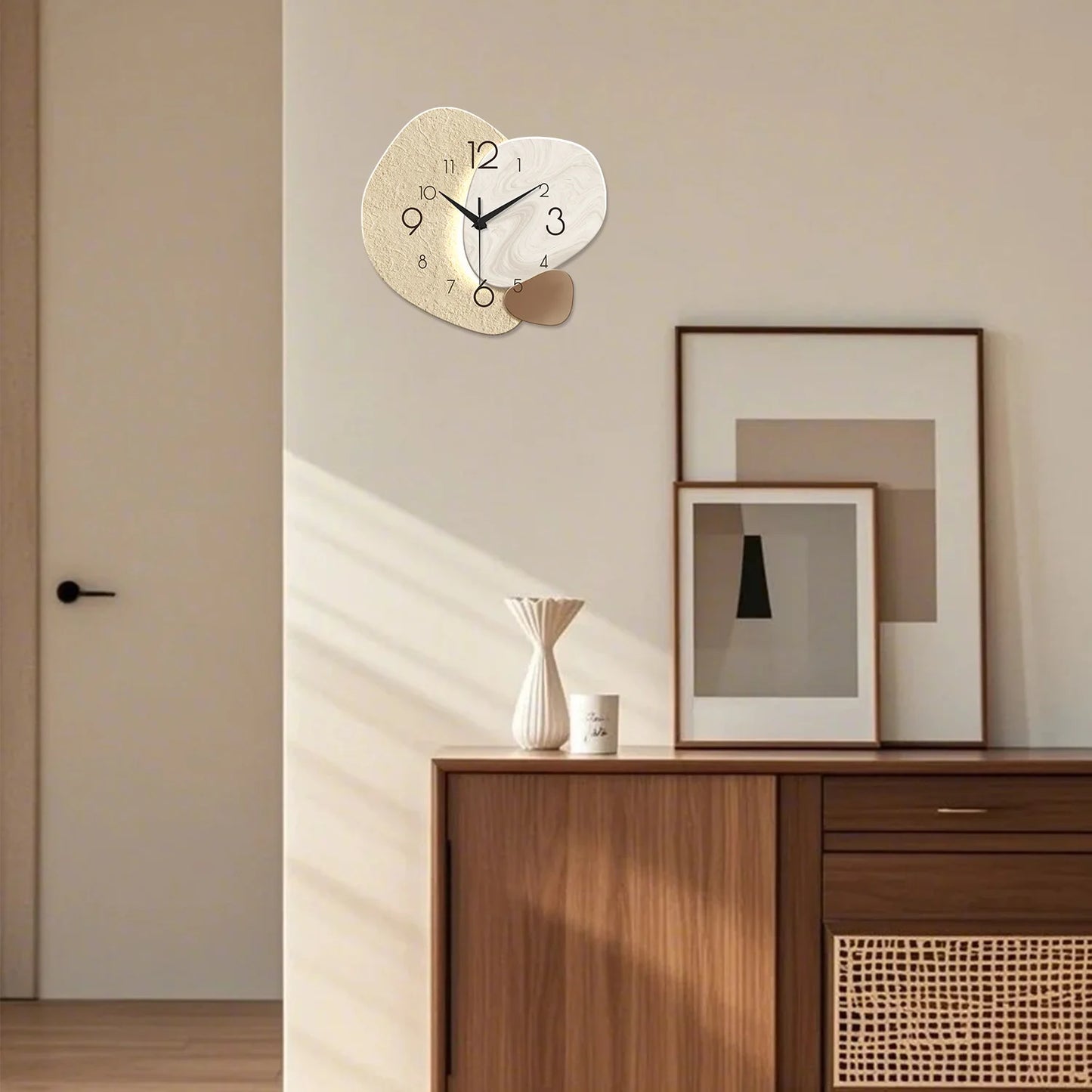 Horloge murale style japonais – Design géométrique