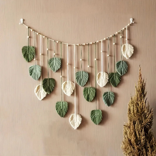 Macramé mural bohème – Jungle (120 × 75 cm)