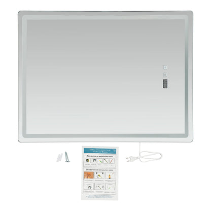 Miroir LED pour salle de bain anti-buée avec affichage intégré