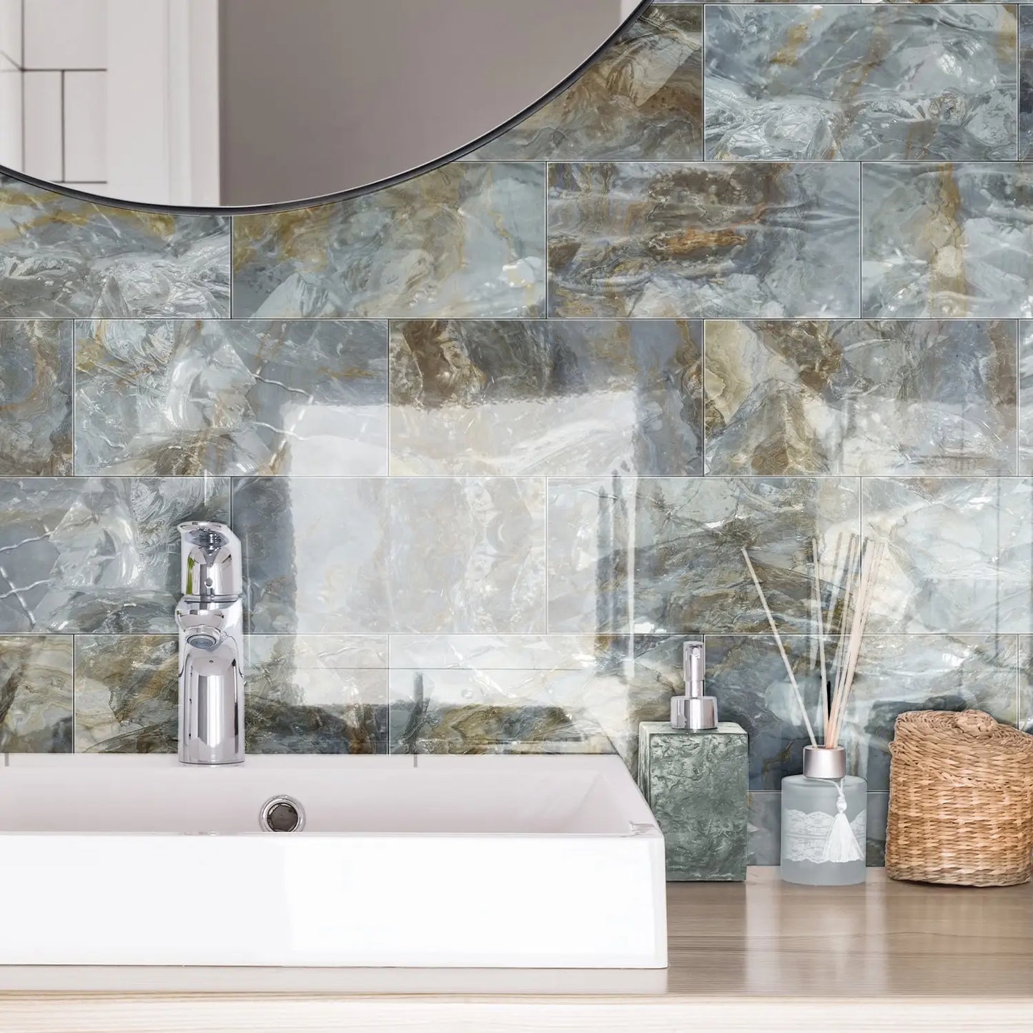Panneau mural 3D - Effet Carrelage (10 x 20 cm)