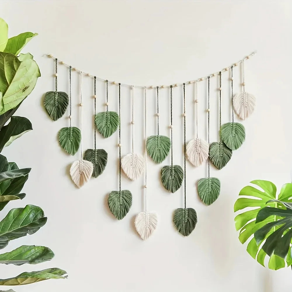 Macramé mural bohème – Jungle (120 × 75 cm)